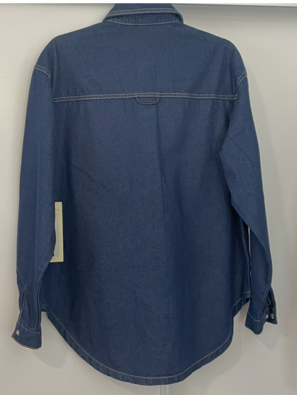 Ban Jara Dark Wash Blue Denim Jean Oversized Jacket Shirt Women’s Small - Picture 2 of 7